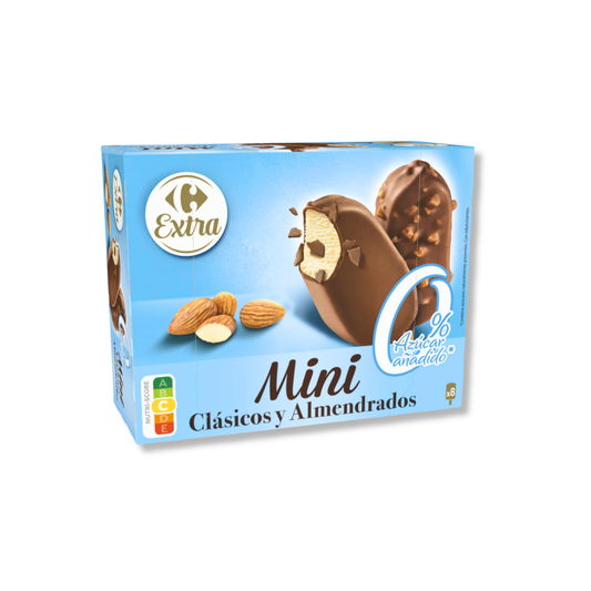 Mini bombón helado clásico y almendrado 8 ud.
